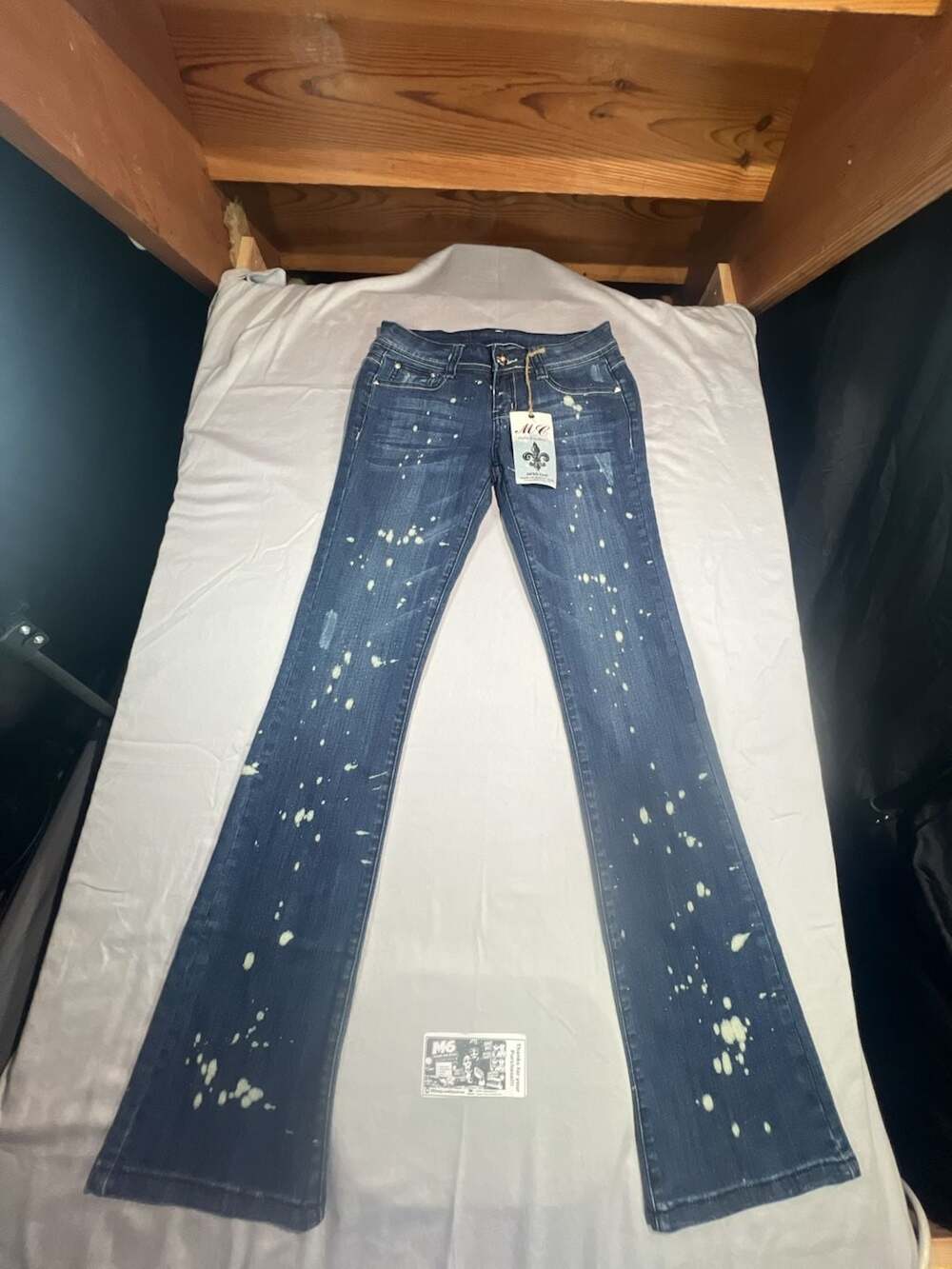 Miss Chic MissChicosa Paint Splatter Flare Jeans Size 3